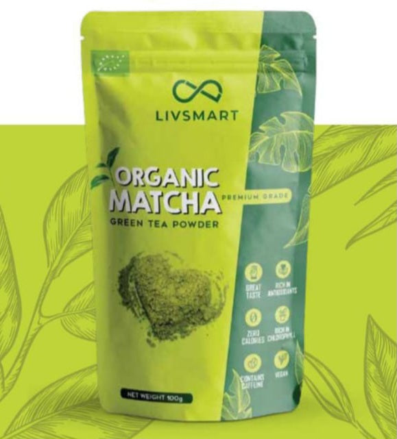 Organic matcha tea شاي الماتشا
شاي الماتشا ما هو إلا بودرة من نوع معين من الشاي الأخضر، والتي يتم وضعها في الماء الساخن وشربها، ويتم تحضيره من نفس شجرة الشاي الأخضر إلا أنه يتم زرعها في الظل، وذلك من أجل زيادة مادة الكلوروفيل (Chlorophyll) في أوراقها وموا